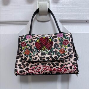 NWT Ed Hardy Cheetah 🐆 Print Love Crossbody Bag